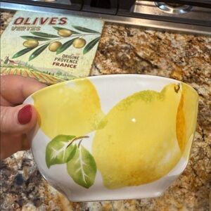 Pier 1 Lemon Ironstone Bowls Set of 2